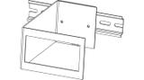Haltebügel für Hutschiene 96mm x 48mm